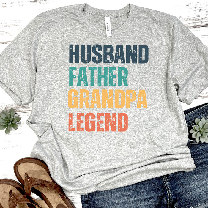 Husband Father Grandpa Legend DTF Transfer
