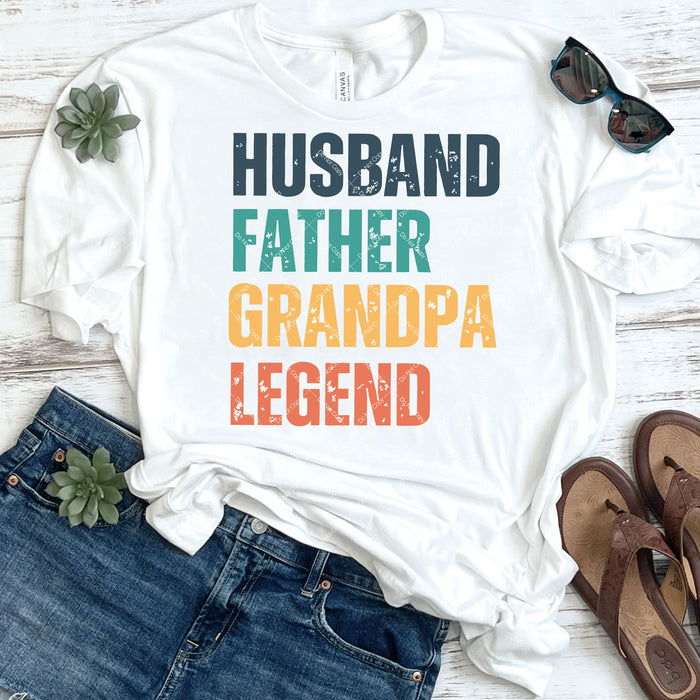 Husband Father Grandpa Legend DTF Transfer