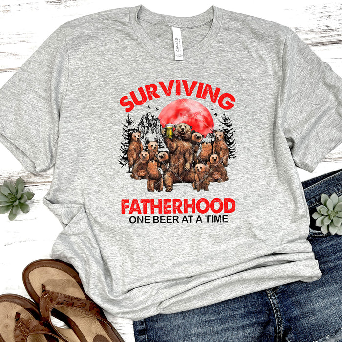 Surviving Fatherhood One Beer At A Time DTF Transfer