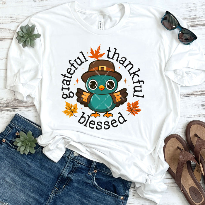 Grateful Thankful Blessed DTF Transfer