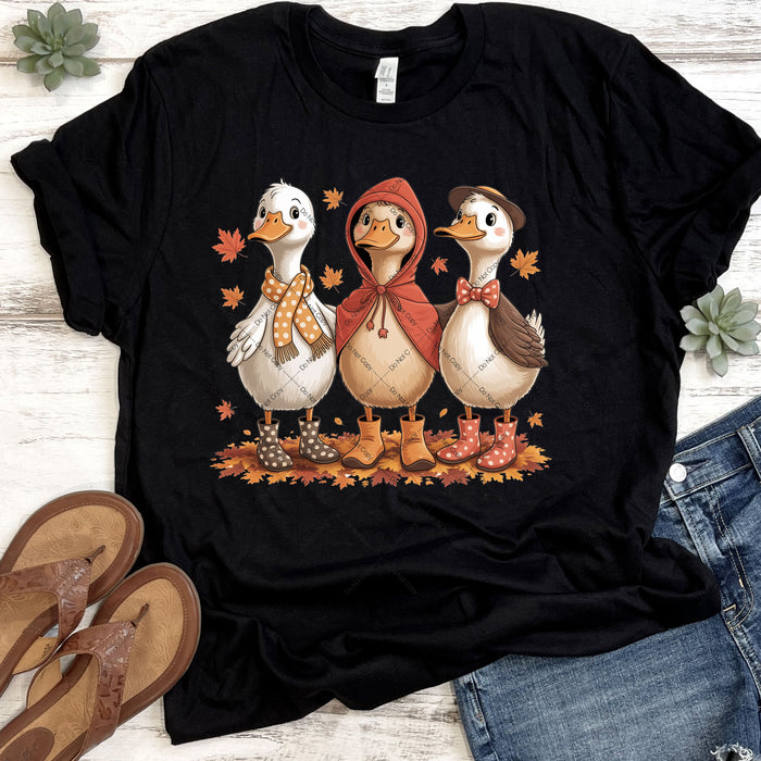 Three Fall Geese DTF Transfer
