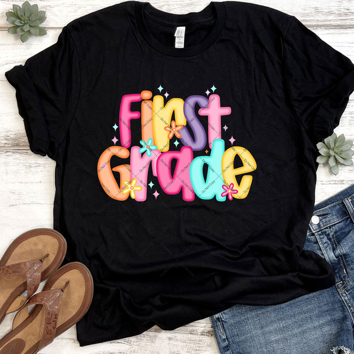 First Grade Dazzler DTF Transfer