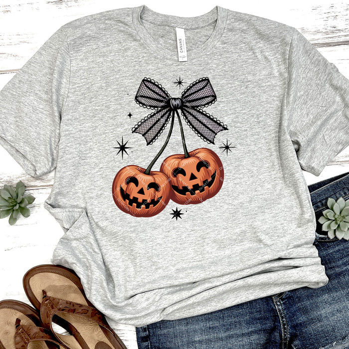 Coquette Cherry Jack-O-Lanterns DTF Transfer
