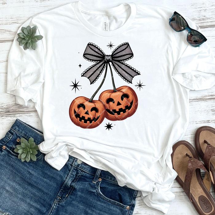 Coquette Cherry Jack-O-Lanterns DTF Transfer