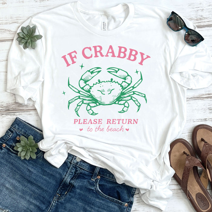If Crabby Please Return To The Beach DTF Transfer