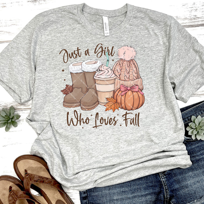 Just A Girl Who Loves Fall DTF Transfer