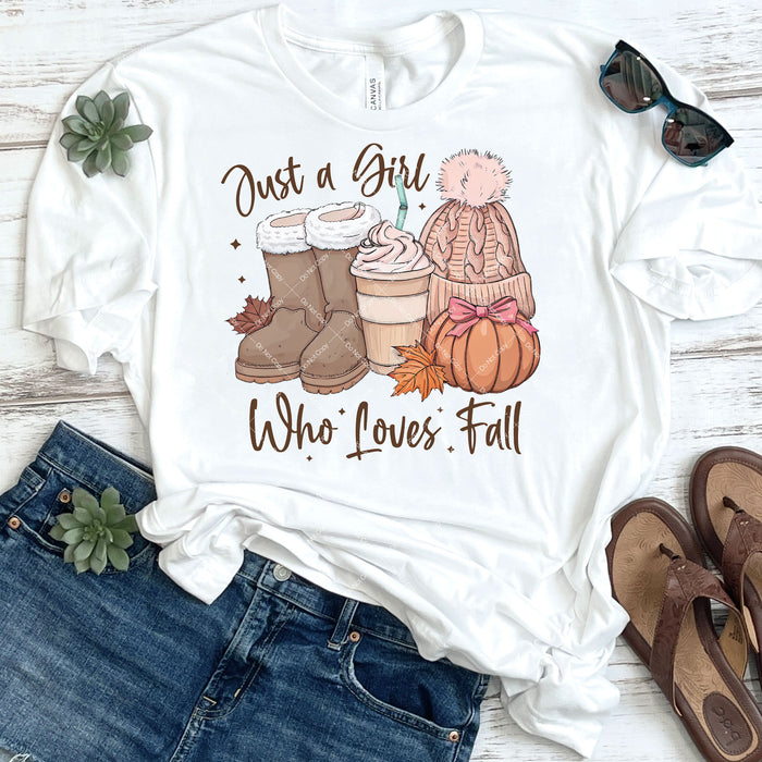Just A Girl Who Loves Fall DTF Transfer