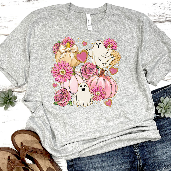 Spooky Pink Pumpkin Patch DTF Transfer