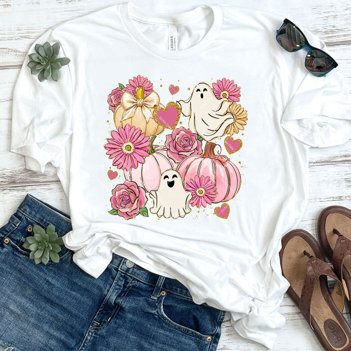 Spooky Pink Pumpkin Patch DTF Transfer