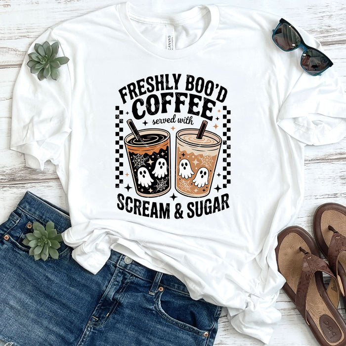 Freshly Boo'd Coffee with Scream & Sugar DTF Transfer