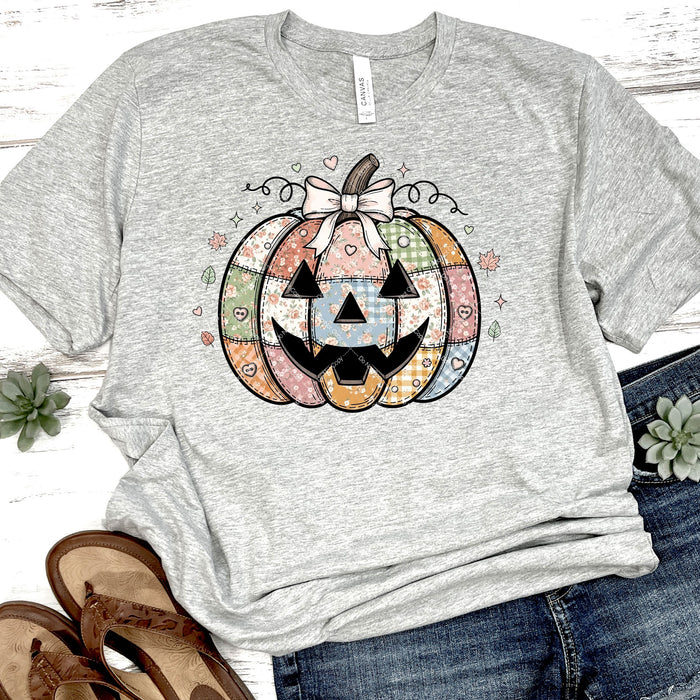 Quilted Jack-O-Lantern Pumpkin DTF Transfer
