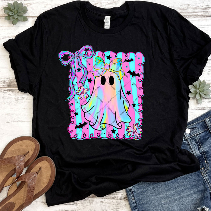Colorful Coquette Ghost DTF Transfer