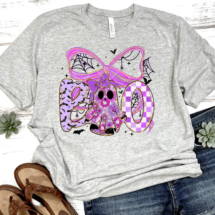 Pink & Lavender Floral Ghost DTF Transfer