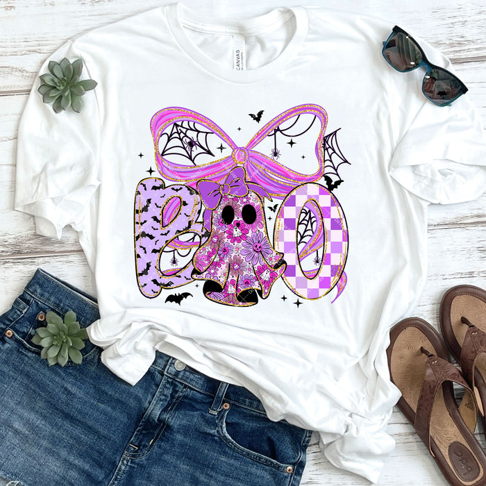 Pink & Lavender Floral Ghost DTF Transfer