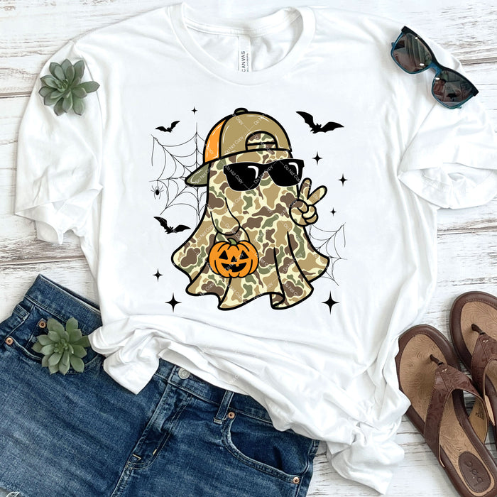 Camo Peace Ghost DTF Transfer