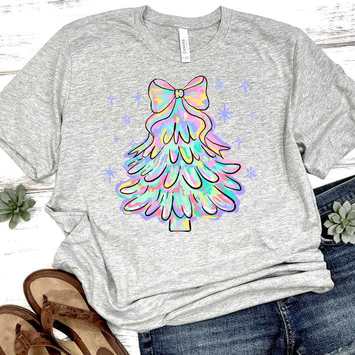 Colorful Coquette Christmas Tree DTF Transfer