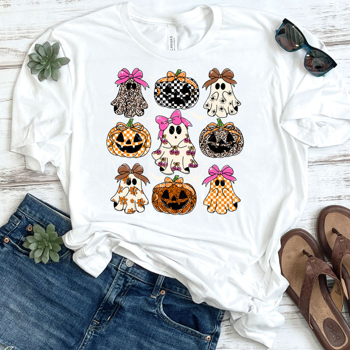 Halloween Assortment of Ghosts & Jack-O-Lanterns DTF Transfer