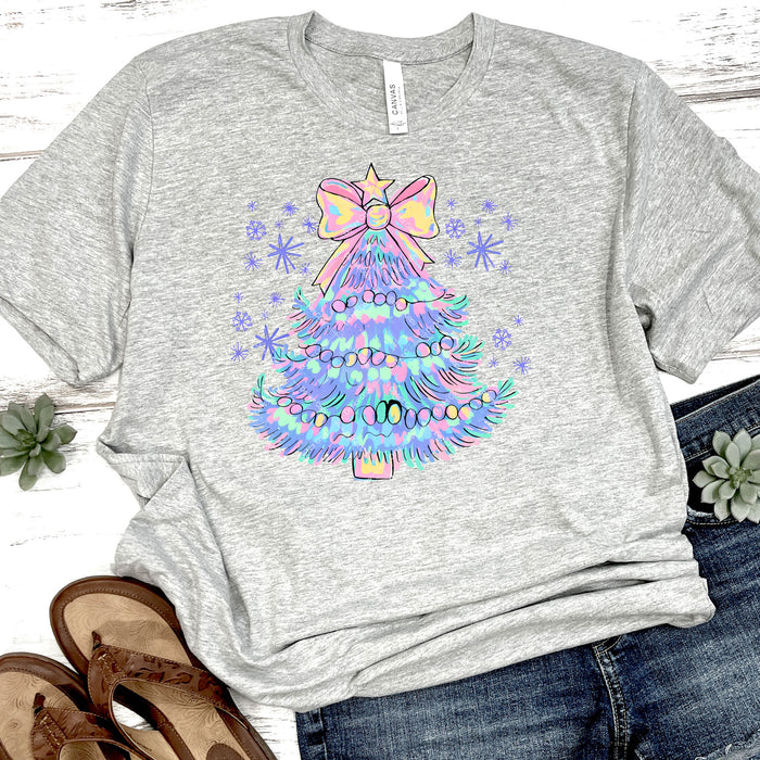 Colorful Coquette Christmas Tree DTF Transfer