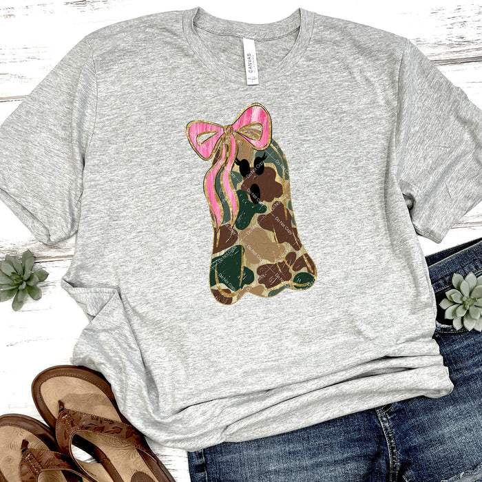 Camouflage Coquette Girl Ghost DTF Transfer