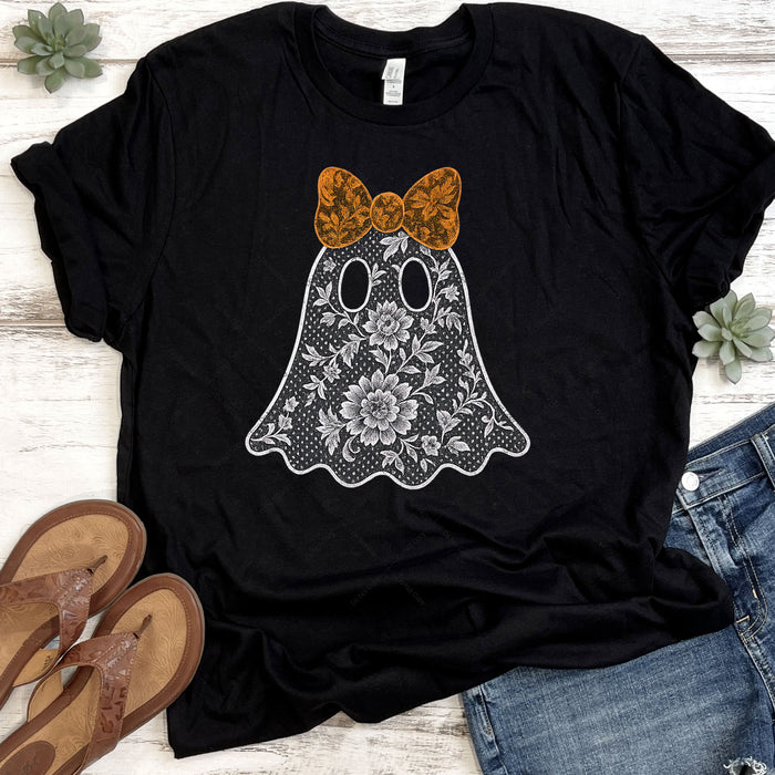 Lacy Floral Pattern Ghost DTF Transfer