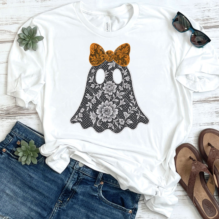 Lacy Floral Pattern Ghost DTF Transfer