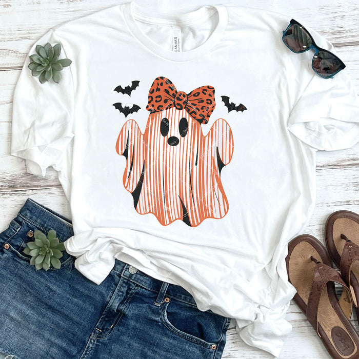 Spooky Striped Ghost DTF Transfer