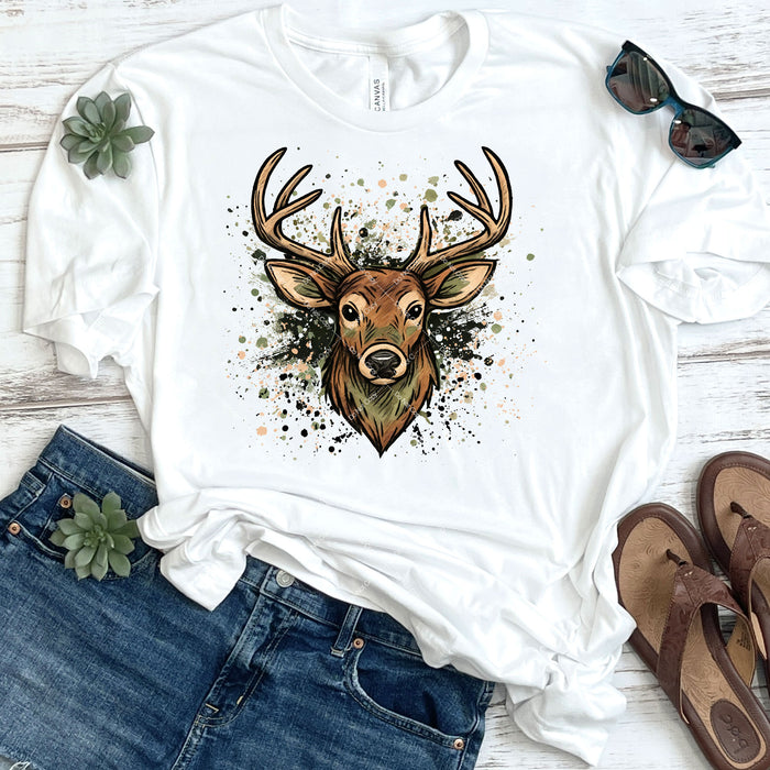 Glittery Trophy Buck DTF Transfer