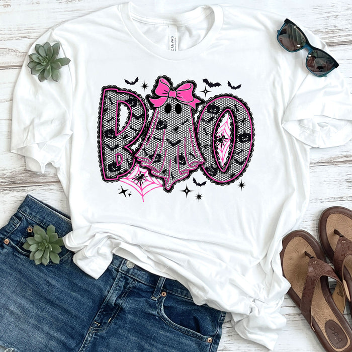 Lacy Coquette Ghost DTF Transfer