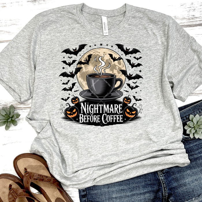 Nightmare Before Coffee DTF Transfer