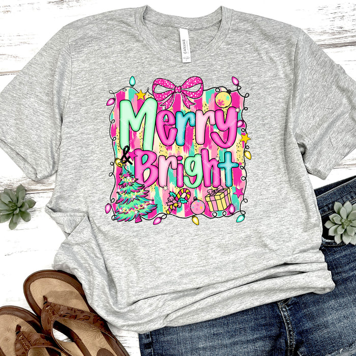 Merry & Bright Christmas DTF Transfer