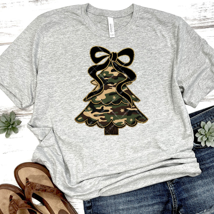 Camo Coquette Christmas Tree DTF Transfer