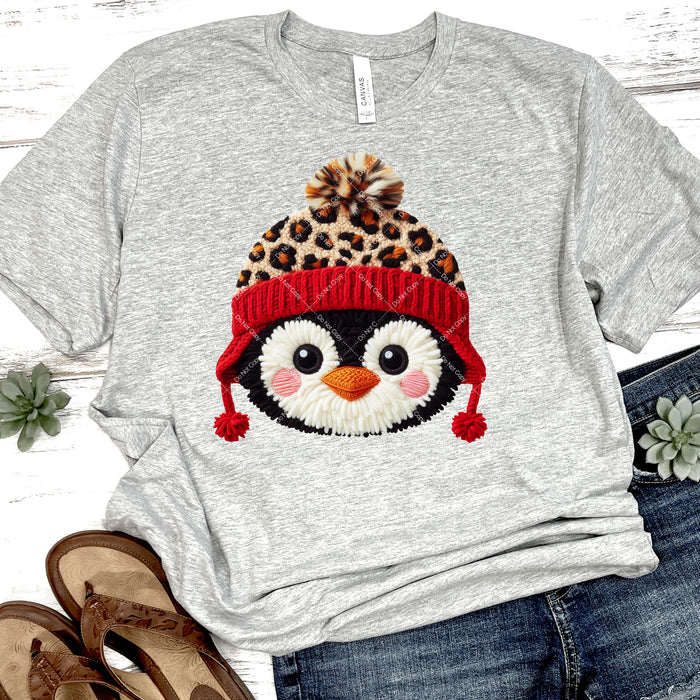 Faux Knit Baby Penguin DTF Transfer