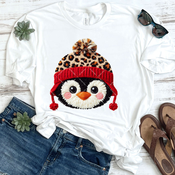 Faux Knit Baby Penguin DTF Transfer