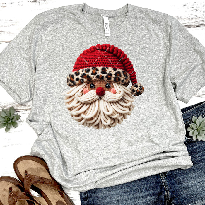 Faux Knit Santa Claus DTF Transfer
