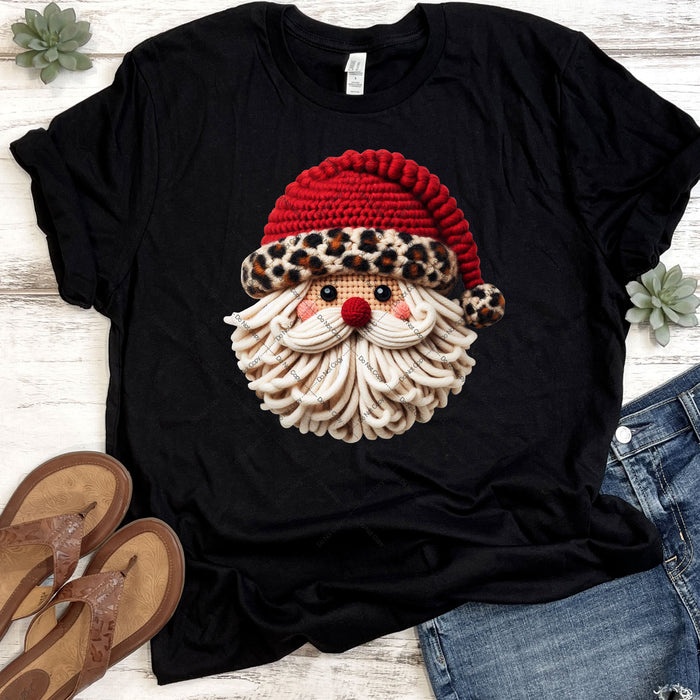 Faux Yarn & Knit Santa Claus DTF Transfer