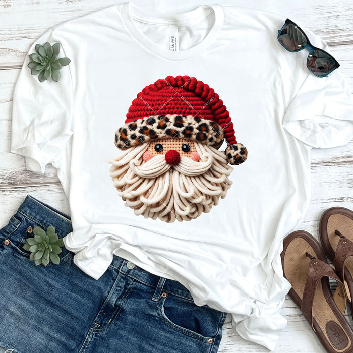 Faux Yarn & Knit Santa Claus DTF Transfer
