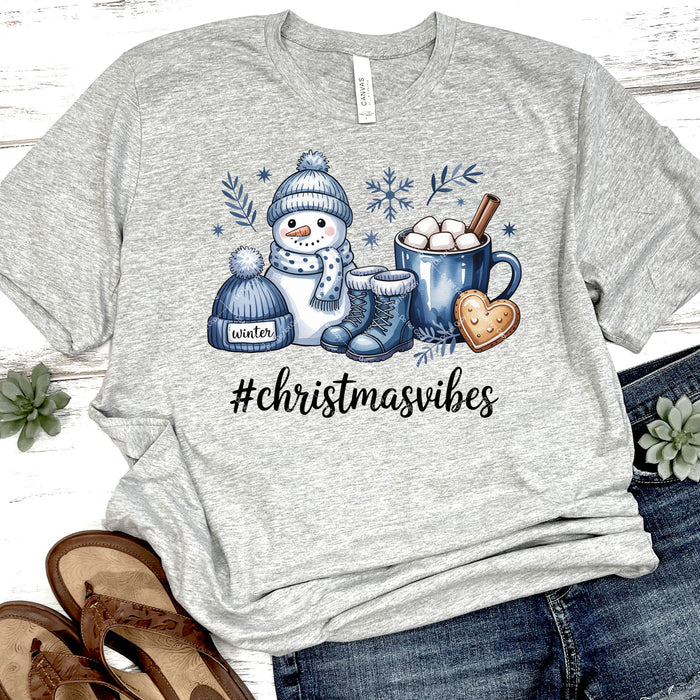 Winter Snowman Christmas Vibes DTF Transfer