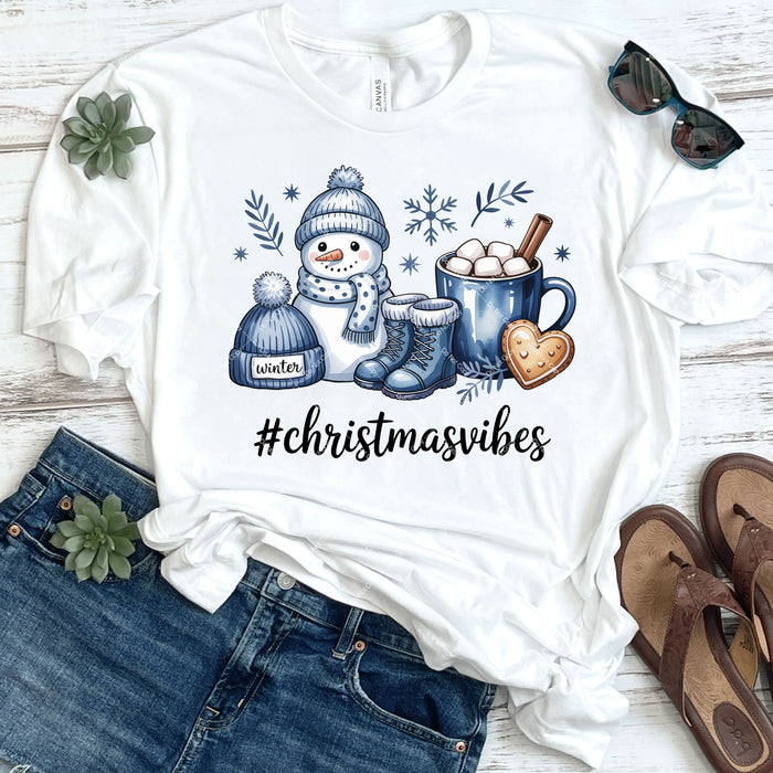 Winter Snowman Christmas Vibes DTF Transfer