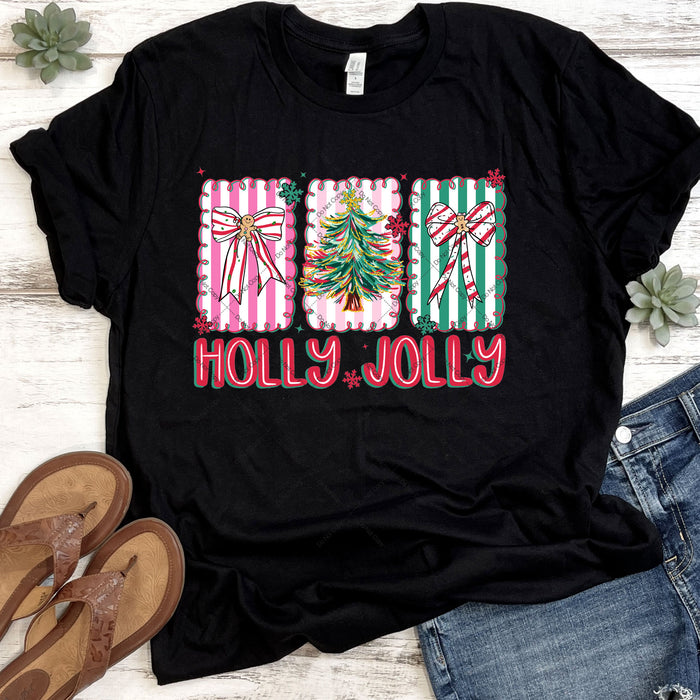 Holly Jolly Coquette Christmas DTF Transfer