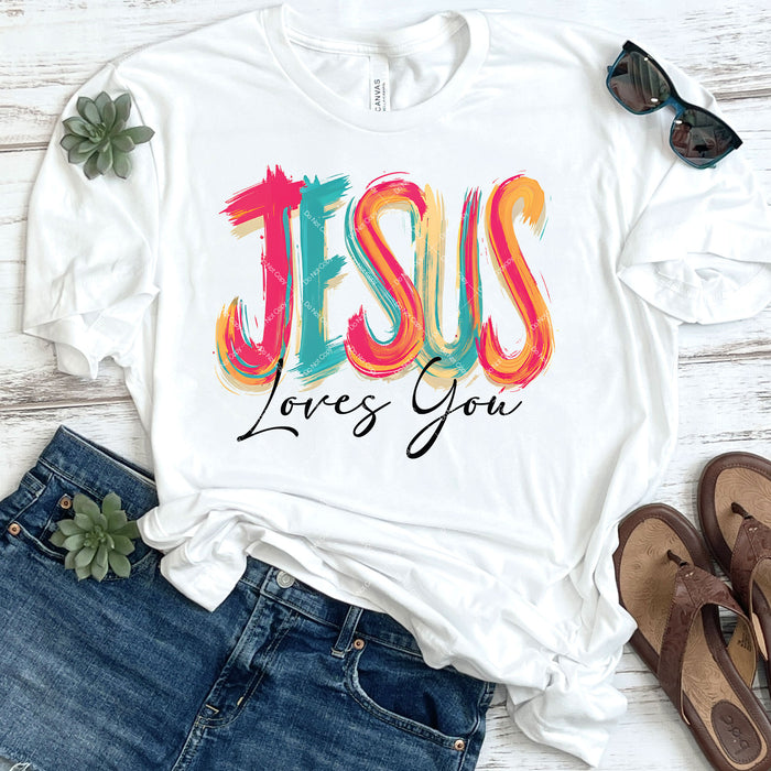 Jesus Loves You DTF Transfer