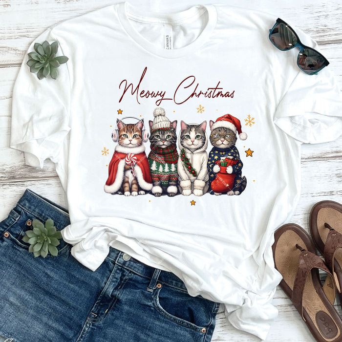 Meowy Christmas DTF Transfer