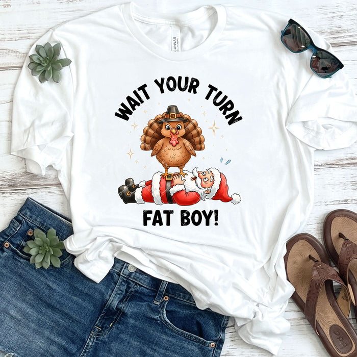 Wait Your Turn Fat Boy DTF Transfer