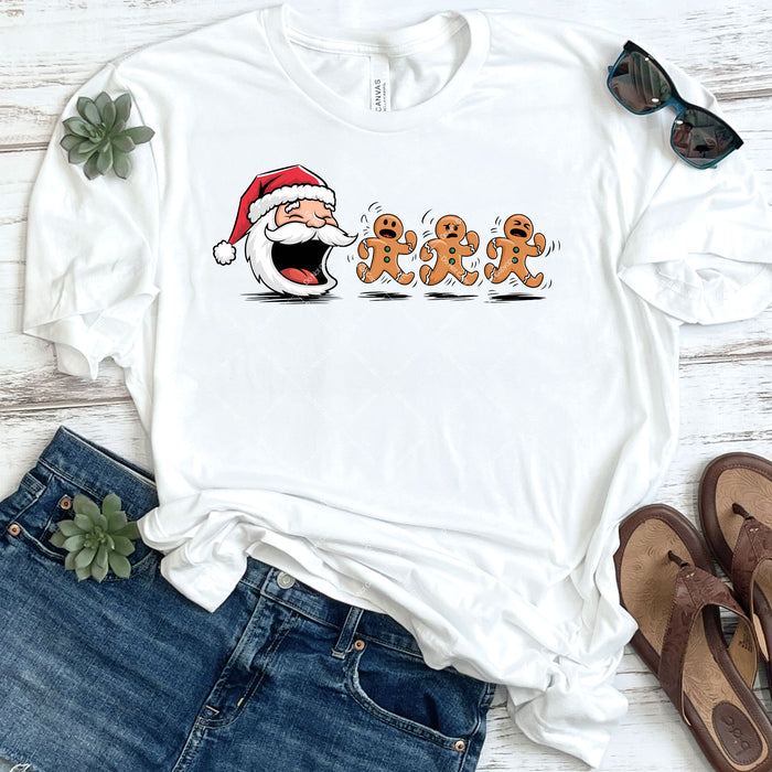 Santa Man After Gingerbread Men DTF Transfer