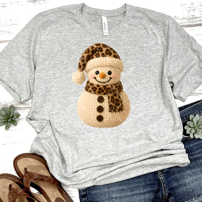 Faux Knit Snowman DTF Transfer