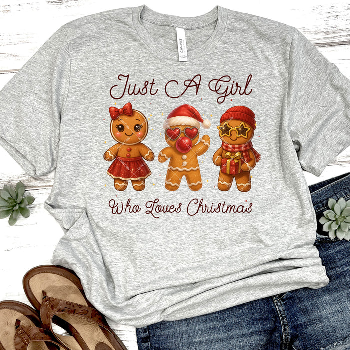 Just A Gingerbread Girl That Loves Christmas DTF Transfer