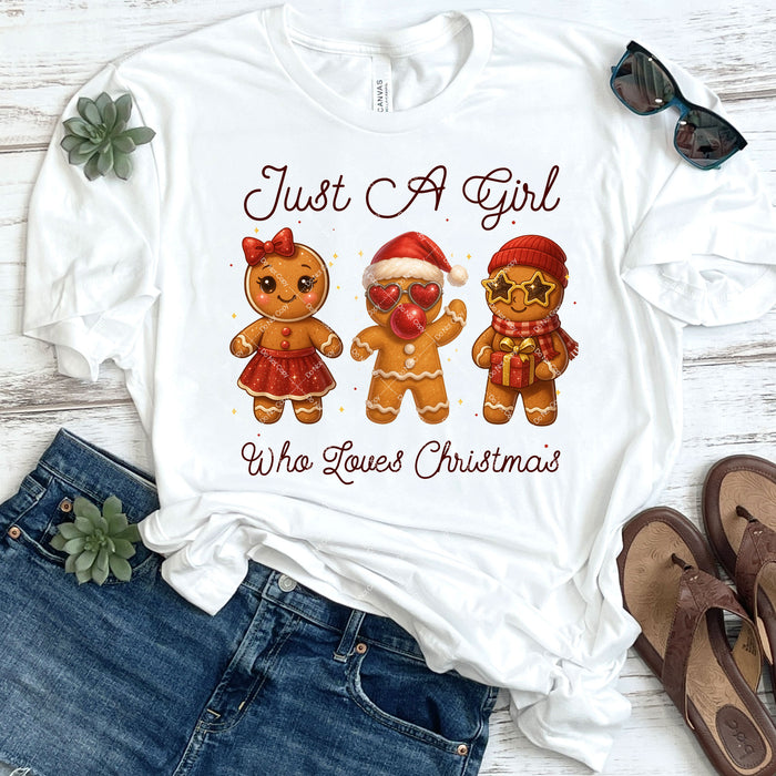 Just A Gingerbread Girl That Loves Christmas DTF Transfer