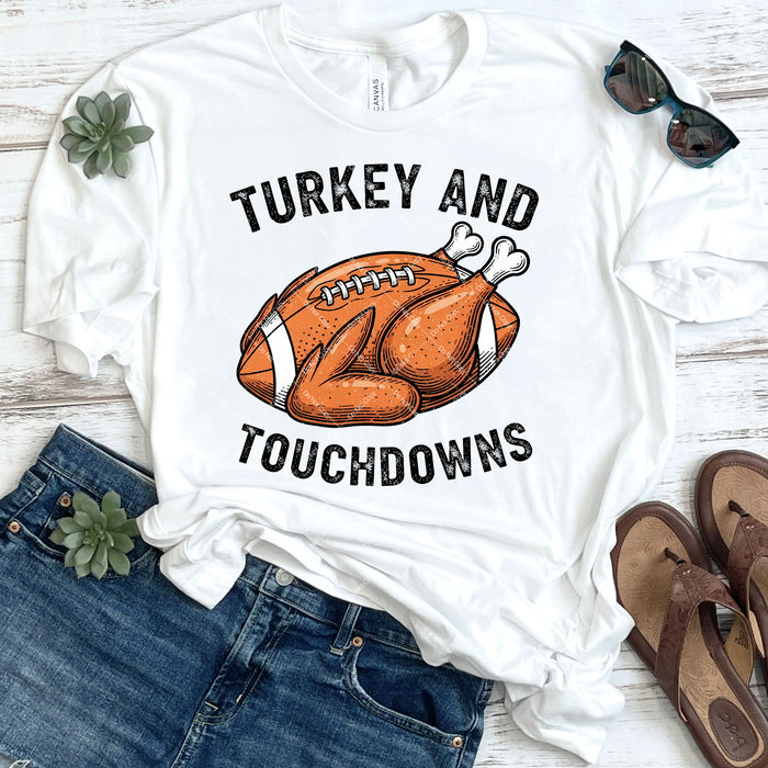 Turkey And Touchdowns DTF Transfer