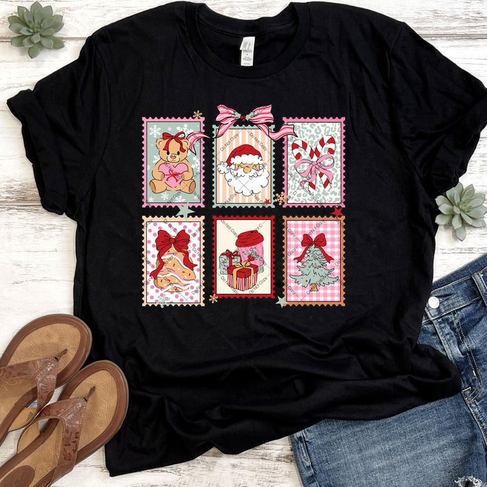 Christmas Stamps DTF Transfer