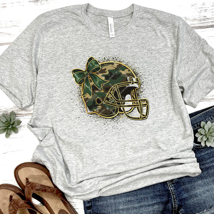 Coquette Camo Football Helmet DTF Transfer
