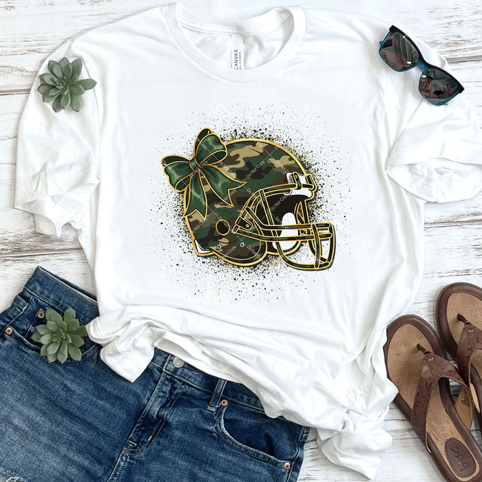 Coquette Camo Football Helmet DTF Transfer